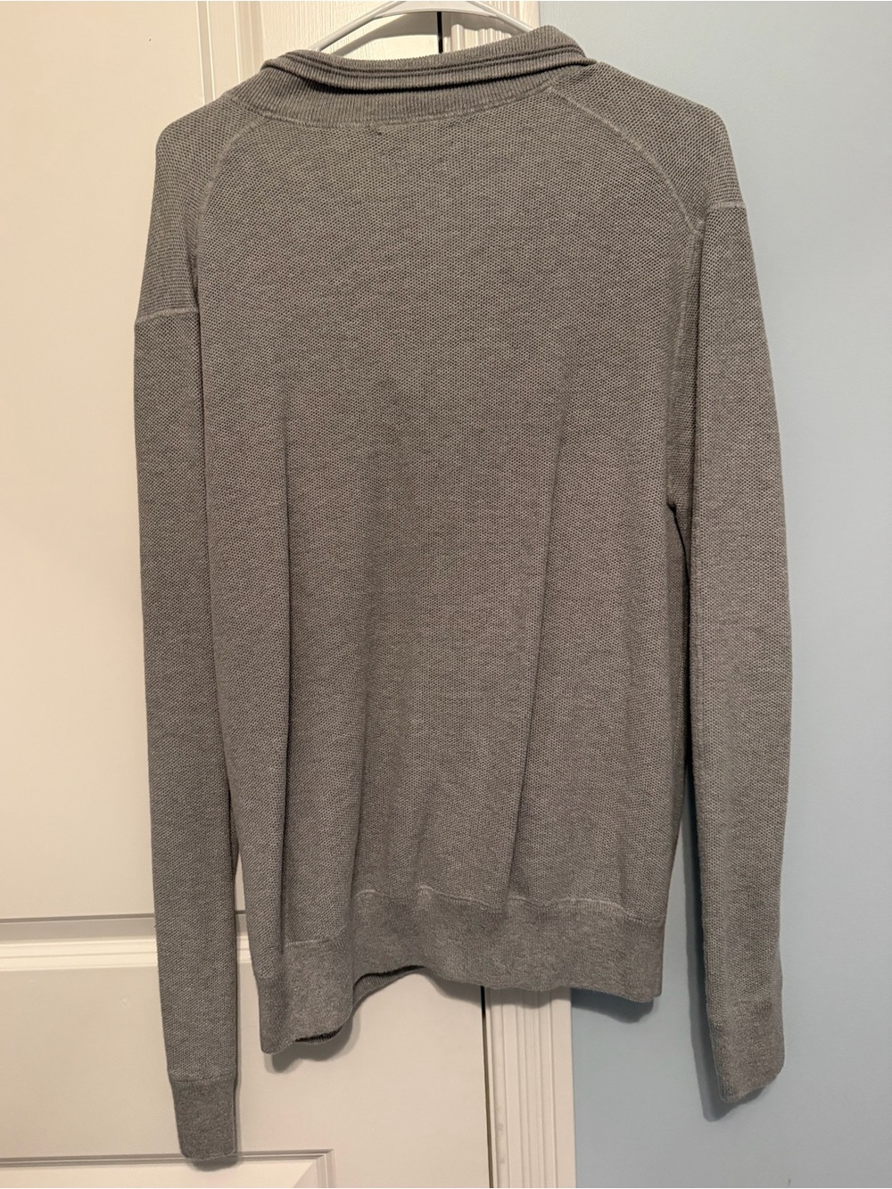 Ralph Lauren Men’s Light Gray Zip-Up Knit Sweater - Picture 2 of 5